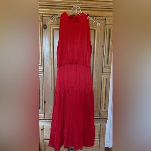 Sam Edelman sleeveless red midi dress, size 10, NWT